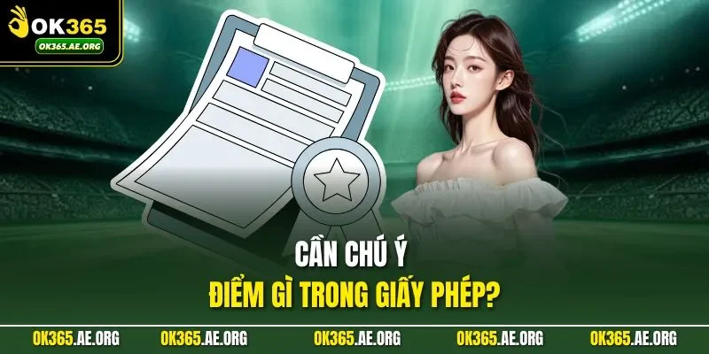 Cần chú ý điểm gì trong giấy phép?
